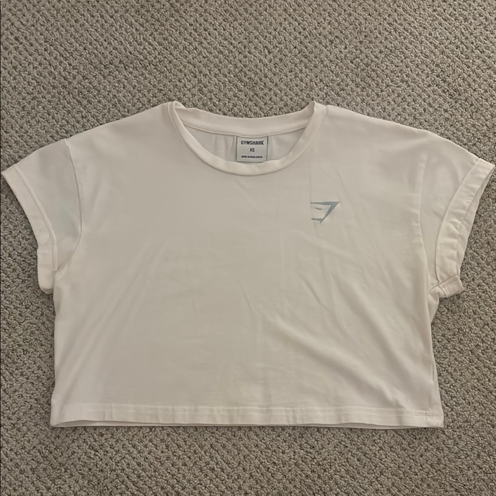 Gymshark White Crop Tee